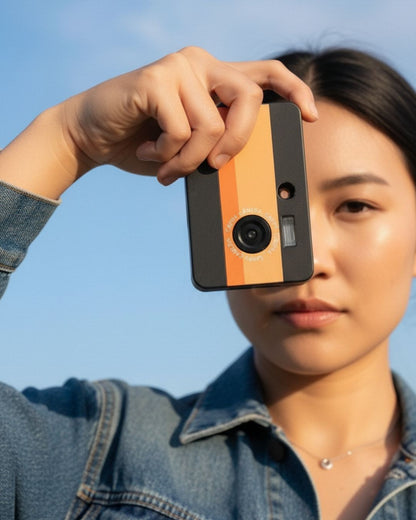 Cappy Camera — Screenless Digital Camera, Retro Film-Style Photos & Video, Built-in Flash, 32GB SD Card Included