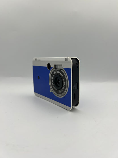 Cappy Camera — Screenless Digital Camera, Retro Blue Case, Retro Film-Style Photos & Video, 32GB SD Card Included