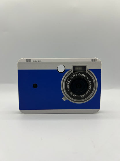 Cappy Camera — Screenless Digital Camera, Retro Blue Case, Retro Film-Style Photos & Video, 32GB SD Card Included