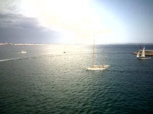 Sailboats in the harbour, taken on a Cappy camera