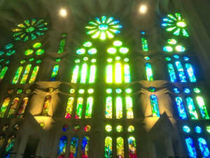 Stained glass, Sagrada Familia, taken on a Cappy camera