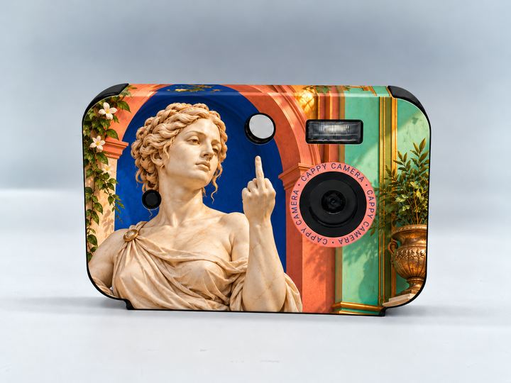 Cappy Camera with the Marble Mischief case design (concept)